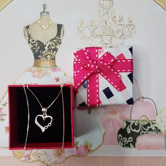 Heart with small infinity LP53 necklace 925 silver - Picture 6 of 8